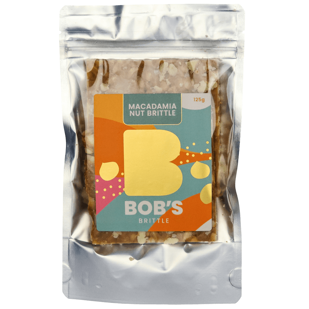 Bob's Brittle Macadamia Nut Brittle 125g pack handmade Blue Mountains NSW