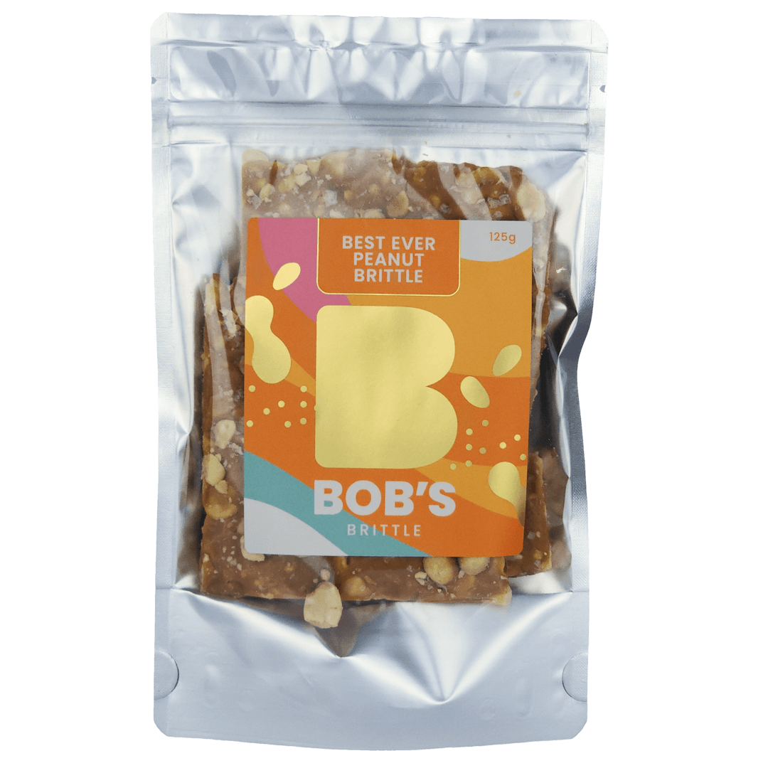 Bob's Brittle Best Ever Peanut Brittle 125g pack 
— handmade in the Blue Mountains NSW